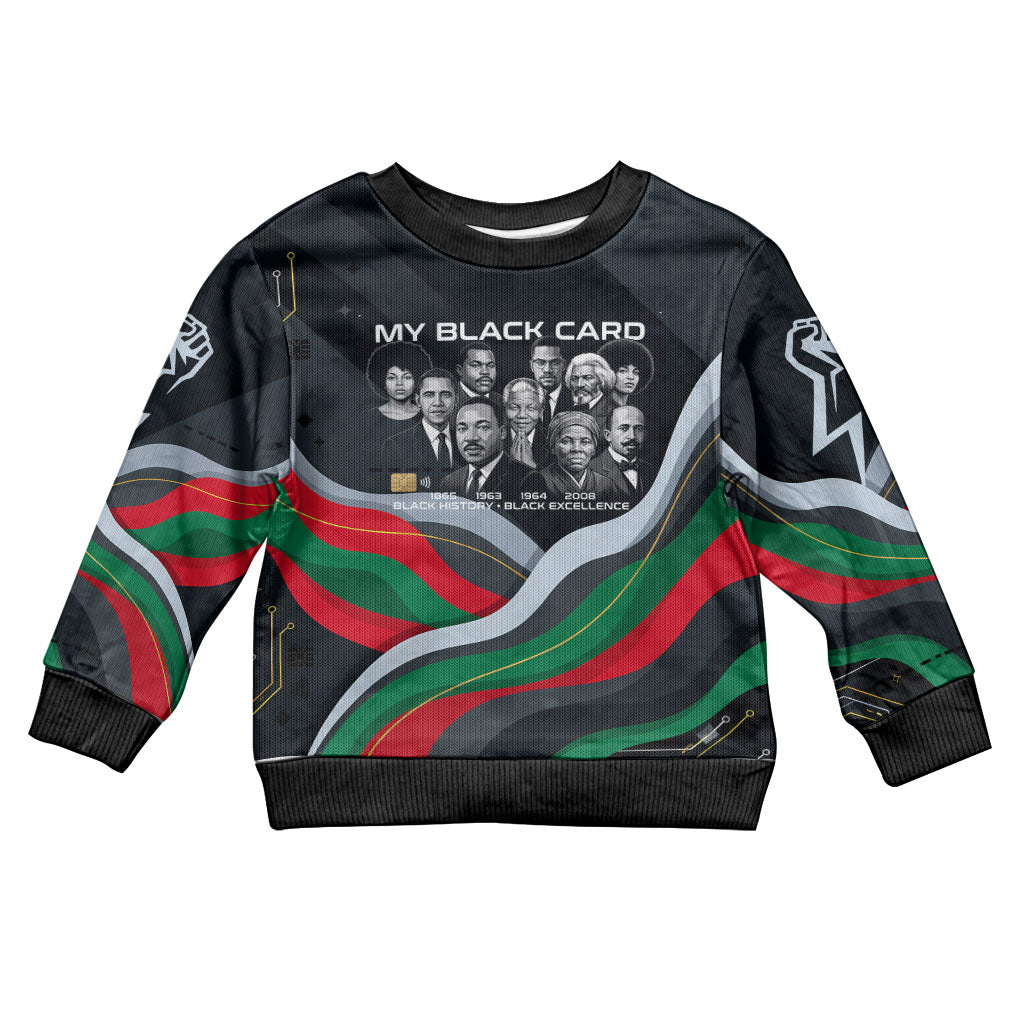 My Black Card Civil Rights Leaders Black History Kid Ugly Christmas Sweater African American Black Excellence Milestones Freedom