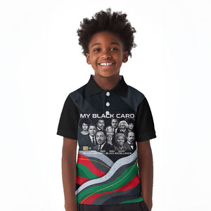 My Black Card Civil Rights Leaders Black History Kid Polo Shirt African American Black Excellence Milestones Freedom