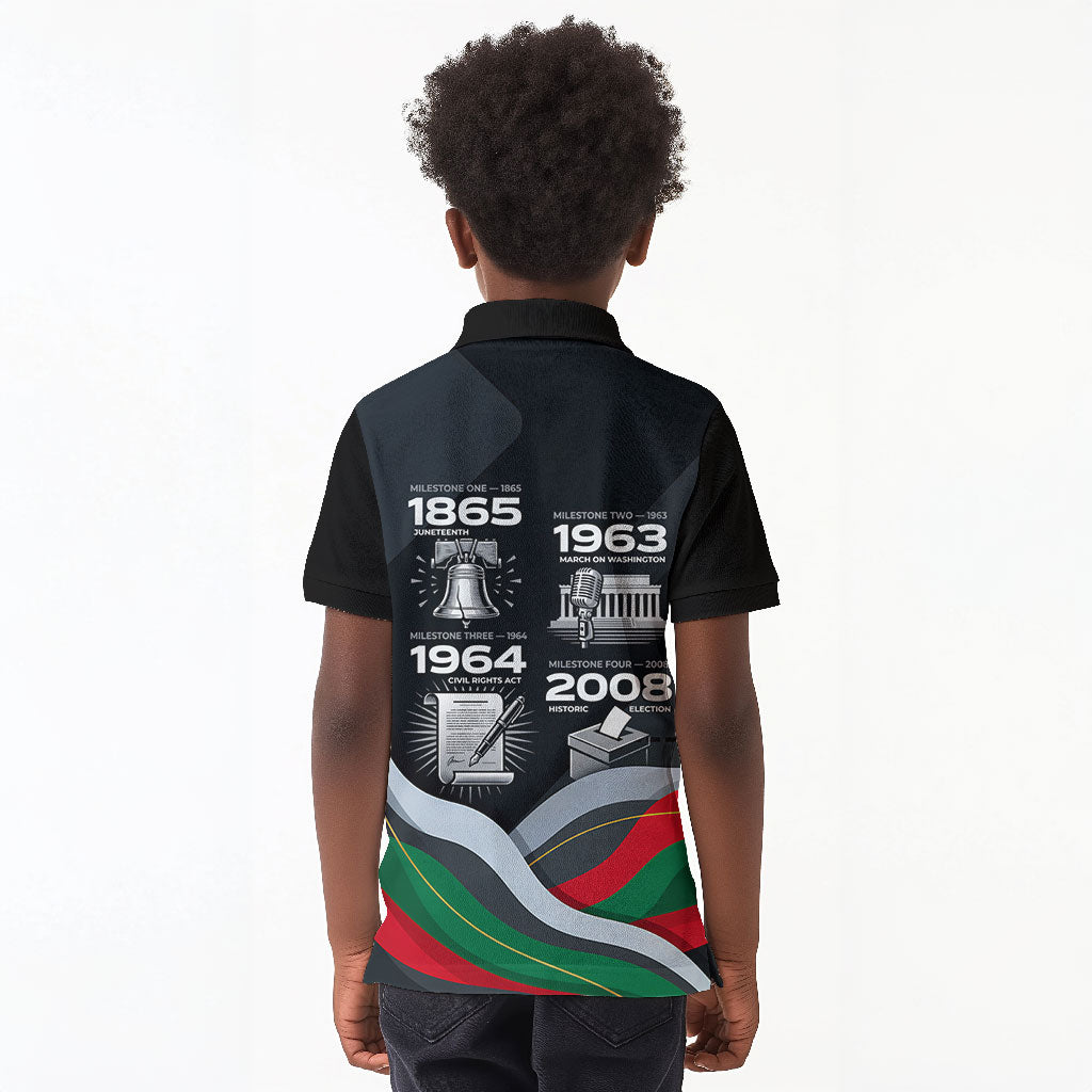 My Black Card Civil Rights Leaders Black History Kid Polo Shirt African American Black Excellence Milestones Freedom