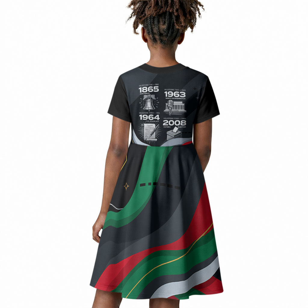 My Black Card Civil Rights Leaders Black History Kid Short Sleeve Dress African American Black Excellence Milestones Freedom