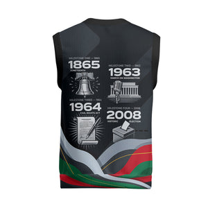 My Black Card Civil Rights Leaders Black History Christmas Knitted V-Neck Vest African American Black Excellence Milestones Freedom