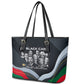 My Black Card Civil Rights Leaders Black History Leather Tote Bag African American Black Excellence Milestones Freedom