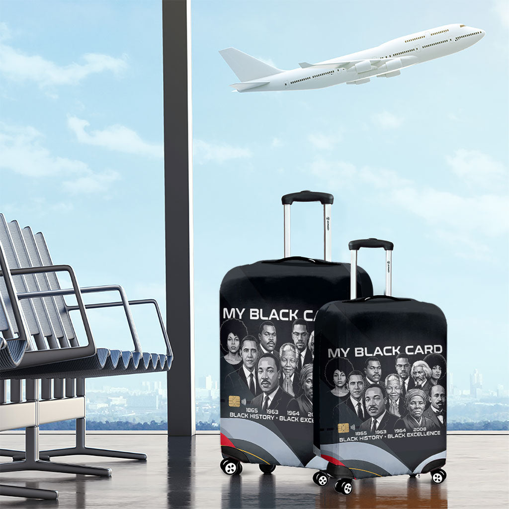 My Black Card Civil Rights Leaders Black History Luggage Cover African American Black Excellence Milestones Freedom