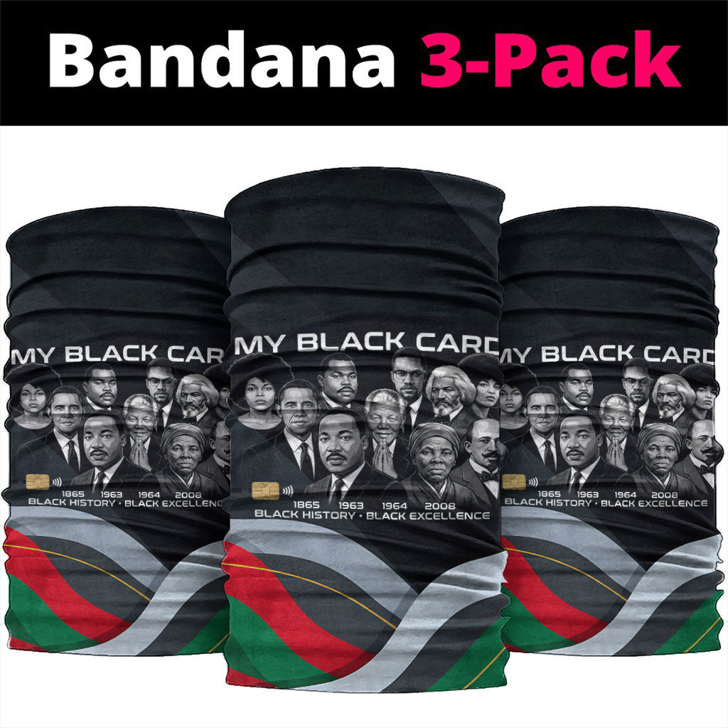 My Black Card Civil Rights Leaders Black History Neck Gaiter African American Black Excellence Milestones Freedom