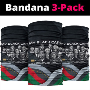 My Black Card Civil Rights Leaders Black History Neck Gaiter African American Black Excellence Milestones Freedom