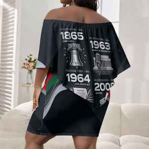 My Black Card Civil Rights Leaders Black History Off Shoulder Short Dress African American Black Excellence Milestones Freedom