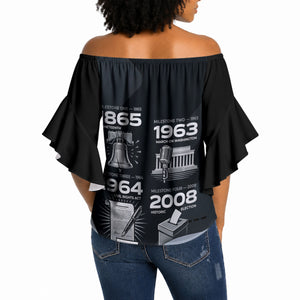 My Black Card Civil Rights Leaders Black History Off Shoulder Wrap Waist Top African American Black Excellence Milestones Freedom