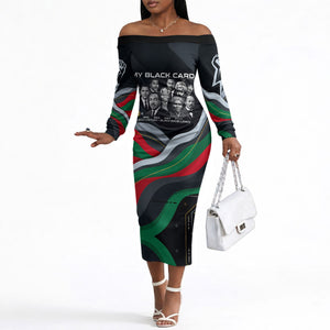 My Black Card Civil Rights Leaders Black History Off The Shoulder Long Sleeve Dress African American Black Excellence Milestones Freedom