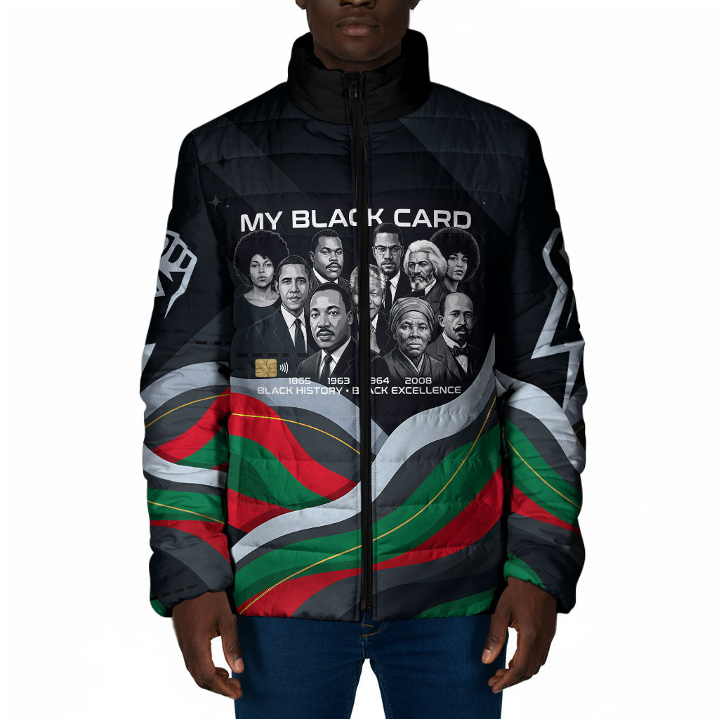 My Black Card Civil Rights Leaders Black History Padded Jacket African American Black Excellence Milestones Freedom