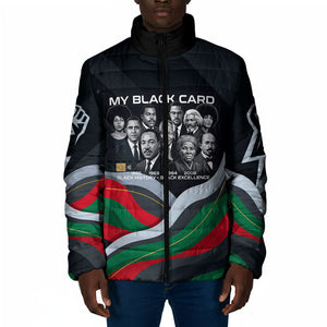 My Black Card Civil Rights Leaders Black History Padded Jacket African American Black Excellence Milestones Freedom