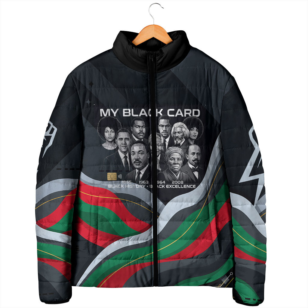 My Black Card Civil Rights Leaders Black History Padded Jacket African American Black Excellence Milestones Freedom