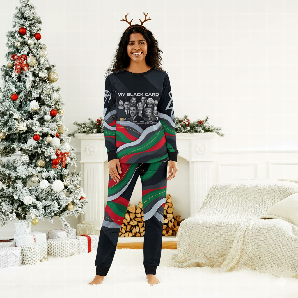 My Black Card Civil Rights Leaders Black History Christmas Pajama Set African American Black Excellence Milestones Freedom