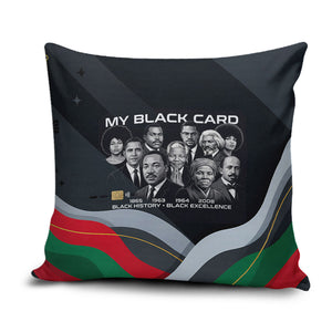 My Black Card Civil Rights Leaders Black History Pillow Cover African American Black Excellence Milestones Freedom