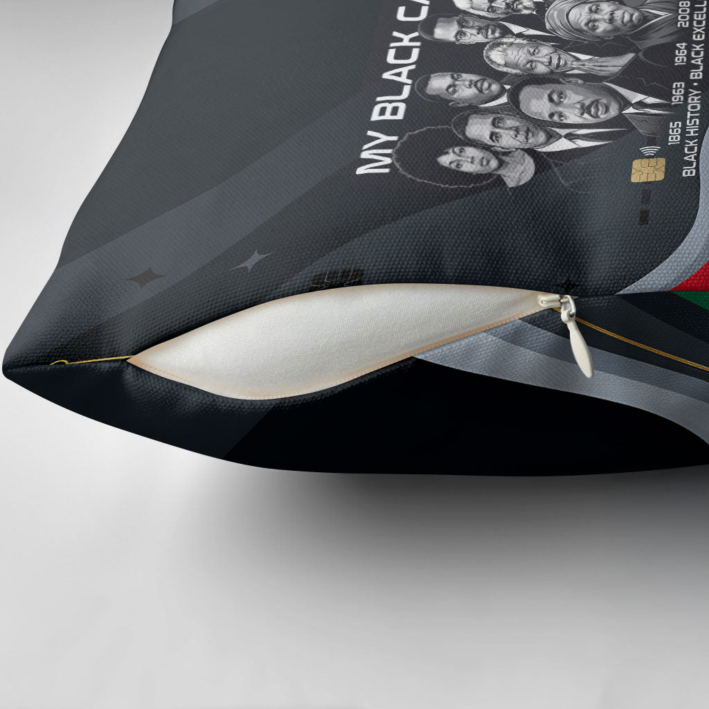 My Black Card Civil Rights Leaders Black History Pillow Cover African American Black Excellence Milestones Freedom
