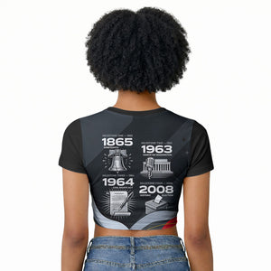 My Black Card Civil Rights Leaders Black History Raglan Cropped T shirt African American Black Excellence Milestones Freedom