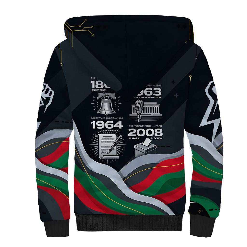 My Black Card Civil Rights Leaders Black History Sherpa Hoodie African American Black Excellence Milestones Freedom