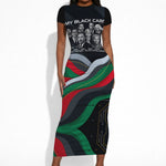 My Black Card Civil Rights Leaders Black History Short Sleeve Bodycon Dress African American Black Excellence Milestones Freedom