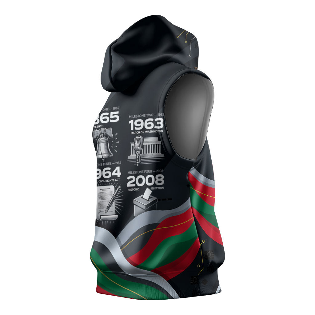 My Black Card Civil Rights Leaders Black History Sleeveless Hoodie African American Black Excellence Milestones Freedom