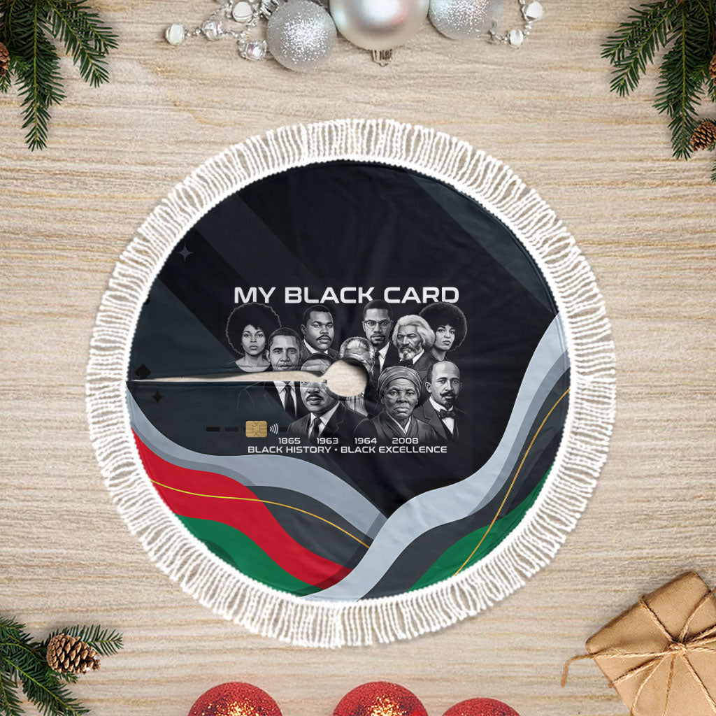 My Black Card Civil Rights Leaders Black History Tree Skirt African American Black Excellence Milestones Freedom