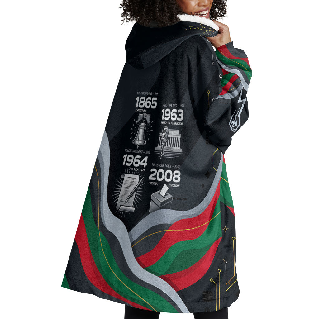My Black Card Civil Rights Leaders Black History Wearable Blanket Hoodie African American Black Excellence Milestones Freedom