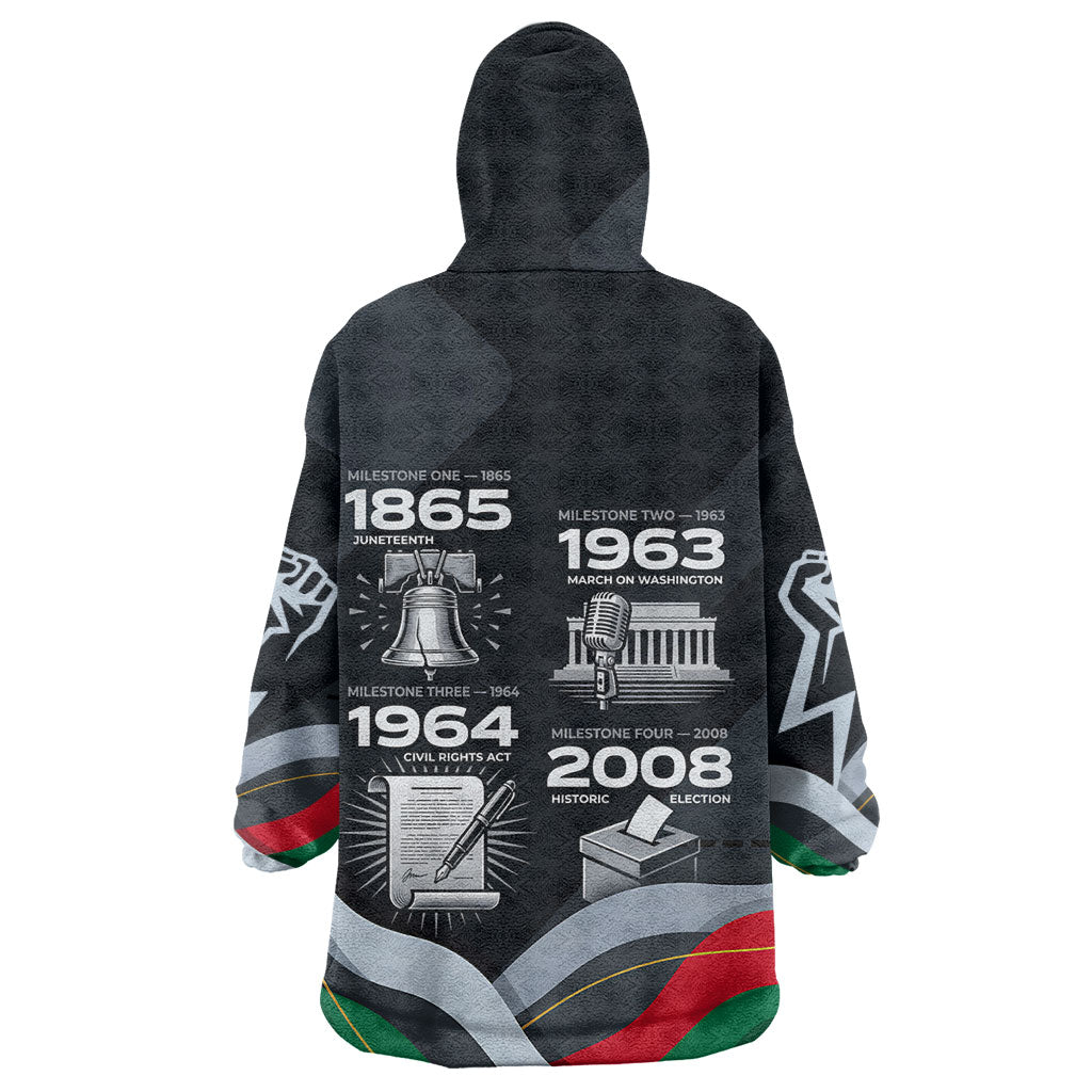 My Black Card Civil Rights Leaders Black History Wearable Blanket Hoodie African American Black Excellence Milestones Freedom