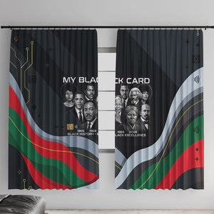 My Black Card Civil Rights Leaders Black History Window Curtain African American Black Excellence Milestones Freedom