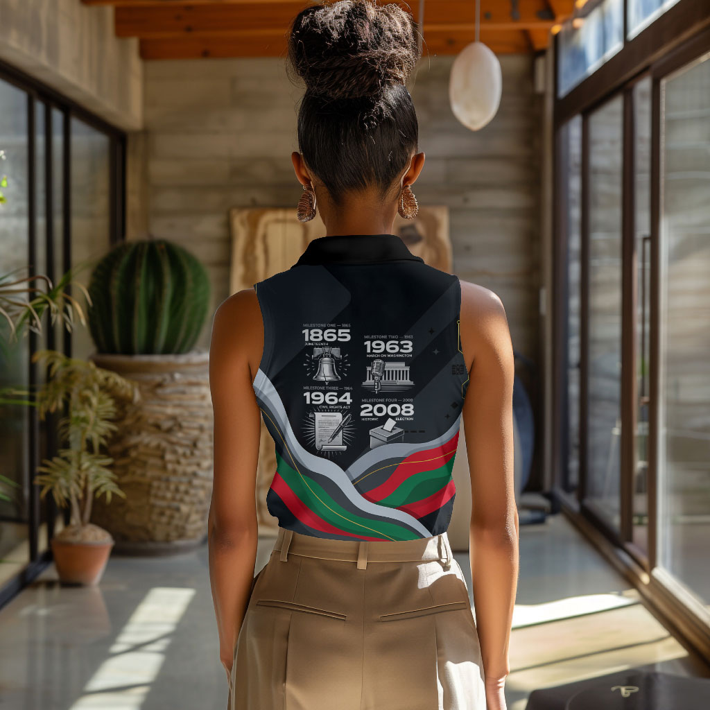 My Black Card Civil Rights Leaders Black History Women Sleeveless Polo Shirt African American Black Excellence Milestones Freedom