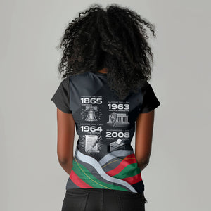 My Black Card Civil Rights Leaders Black History Women V-Neck T-Shirt African American Black Excellence Milestones Freedom