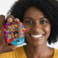 Ida B. Wells AirPods Case with Colorful Patchwork Pattern Design Confident Portrait Civil Rights and Journalism Tribute - African Pride