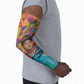 Ida B. Wells Arm Sleeves with Colorful Patchwork Pattern Design Confident Portrait Civil Rights and Journalism Tribute - African Pride