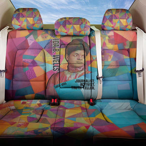 Ida B. Wells Back Car Seat Cover with Colorful Patchwork Pattern Design Confident Portrait Civil Rights and Journalism Tribute - African Pride