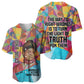 Ida B. Wells Baseball Jersey with Colorful Patchwork Pattern Design Confident Portrait Civil Rights and Journalism Tribute - African Pride