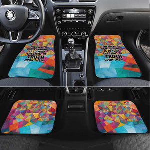 Ida B. Wells Car Mats with Colorful Patchwork Pattern Design Confident Portrait Civil Rights and Journalism Tribute - African Pride