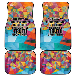 Ida B. Wells Car Mats with Colorful Patchwork Pattern Design Confident Portrait Civil Rights and Journalism Tribute - African Pride