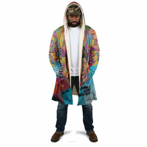Ida B. Wells Cloak with Colorful Patchwork Pattern Design Confident Portrait Civil Rights and Journalism Tribute - African Pride