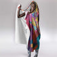 Ida B. Wells Hooded Blanket with Colorful Patchwork Pattern Design Confident Portrait Civil Rights and Journalism Tribute - African Pride