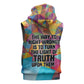 Ida B. Wells Sleeveless Hoodie with Colorful Patchwork Pattern Design Confident Portrait Civil Rights and Journalism Tribute - African Pride