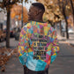 Ida B. Wells Sweatshirt with Colorful Patchwork Pattern Design Confident Portrait Civil Rights and Journalism Tribute - African Pride