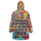 Ida B. Wells Wearable Blanket Hoodie with Colorful Patchwork Pattern Design Confident Portrait Civil Rights and Journalism Tribute - African Pride