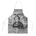 Ida B. Wells Apron with Newspaper Collage Design Powerful Portrait Civil Rights and Free Press Tribute - African Pride