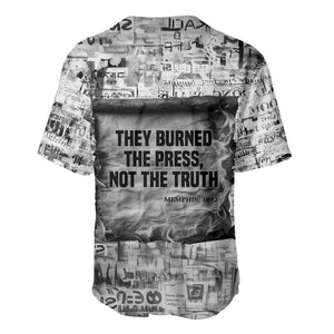 Ida B. Wells Baseball Jersey with Newspaper Collage Design Powerful Portrait Civil Rights and Free Press Tribute - African Pride