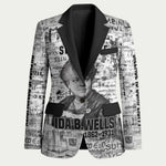 Ida B. Wells Blazer with Newspaper Collage Design Powerful Portrait Civil Rights and Free Press Tribute - African Pride