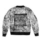 Ida B. Wells Bomber Jacket with Newspaper Collage Design Powerful Portrait Civil Rights and Free Press Tribute - African Pride