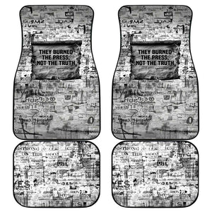 Ida B. Wells Car Mats with Newspaper Collage Design Powerful Portrait Civil Rights and Free Press Tribute - African Pride