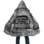 Ida B. Wells Cloak with Newspaper Collage Design Powerful Portrait Civil Rights and Free Press Tribute - African Pride