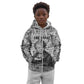 Ida B. Wells Kid Hoodie with Newspaper Collage Design Powerful Portrait Civil Rights and Free Press Tribute - African Pride