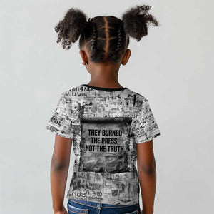 Ida B. Wells Kid T shirt with Newspaper Collage Design Powerful Portrait Civil Rights and Free Press Tribute - African Pride