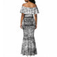 Ida B. Wells Mermaid Dress with Newspaper Collage Design Powerful Portrait Civil Rights and Free Press Tribute - African Pride
