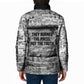 Ida B. Wells Padded Jacket with Newspaper Collage Design Powerful Portrait Civil Rights and Free Press Tribute - African Pride