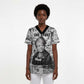 Ida B. Wells Scrub Top with Newspaper Collage Design Powerful Portrait Civil Rights and Free Press Tribute - African Pride